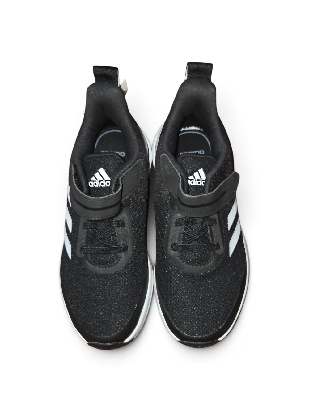 adidas Kids Black and White Velcro Athletic Sneakers